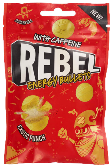 Rebel Energy Bullets Exotic Punch – Sukkerfrie koffeinpastiller