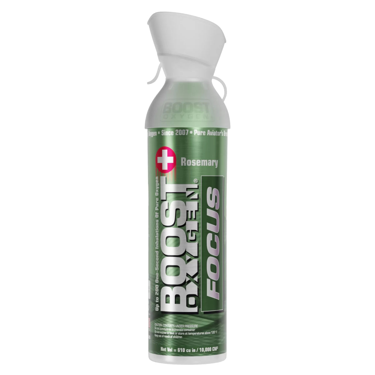 Boost Oxygen Focus Rosemary bærbart oksygen på boks med rosmarinaroma