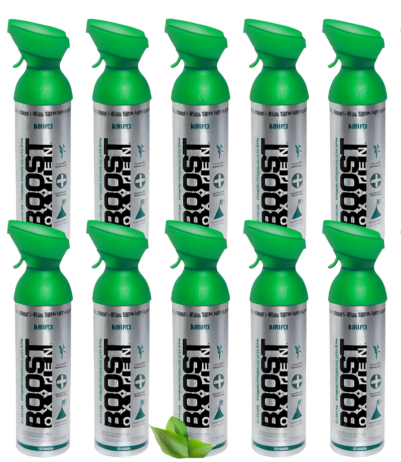 Boost Oxygen Natural bærbart oksygen på boks i 10-pakning