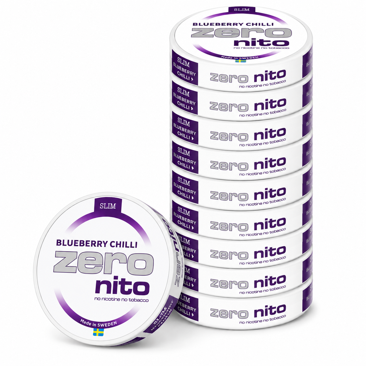 Zeronito Blueberry Chilli Slim 10pk – Nikotinfrie poser