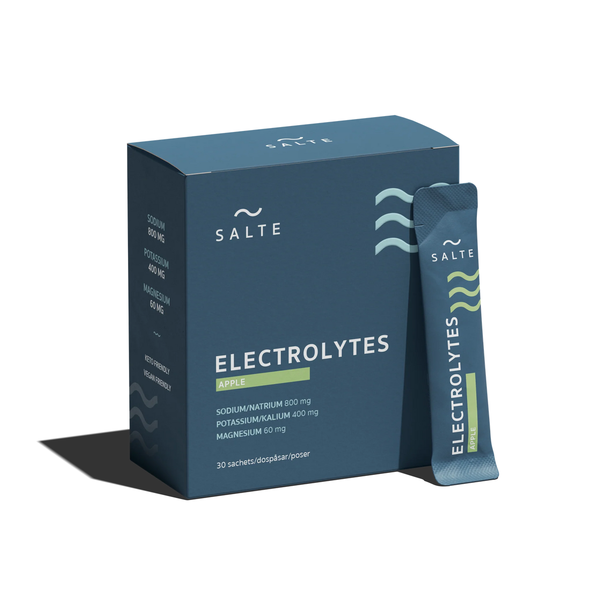 Salte Electrolytes Apple elektrolyttpulver med natrium kalium og magnesium