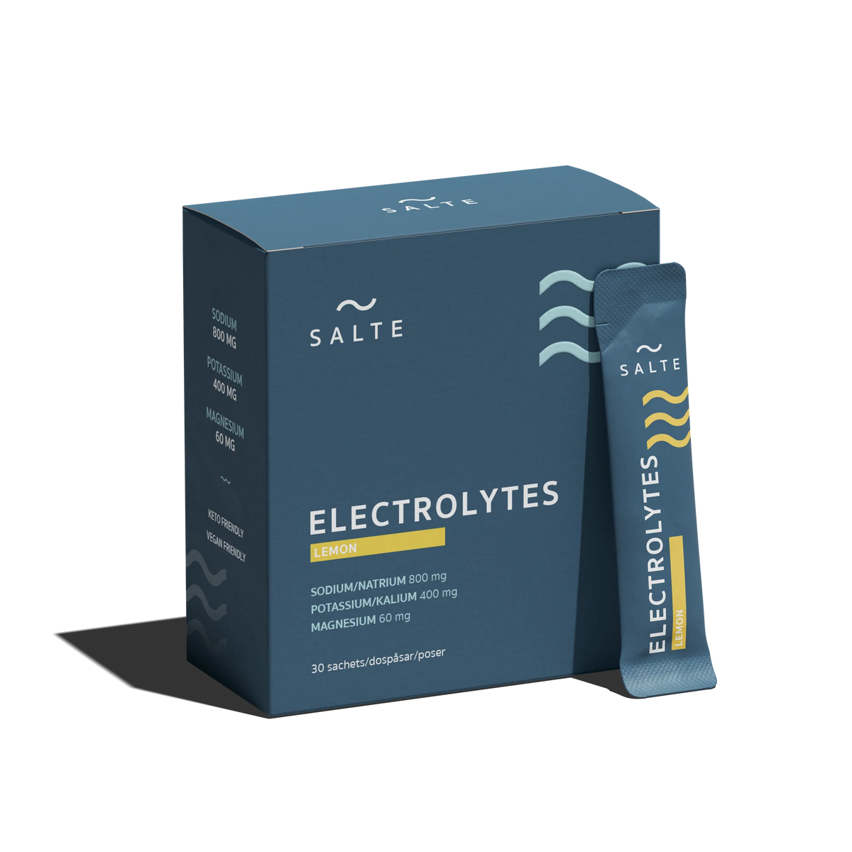 Salte Electrolytes Lemon elektrolyttpulver med natrium kalium og magnesium