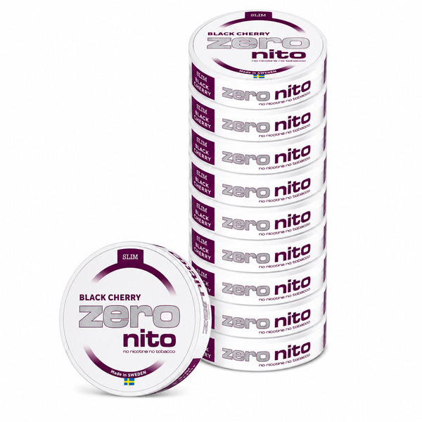 Zeronito Black Cherry nikotinfrie og tobakksfrie poser 10-pk