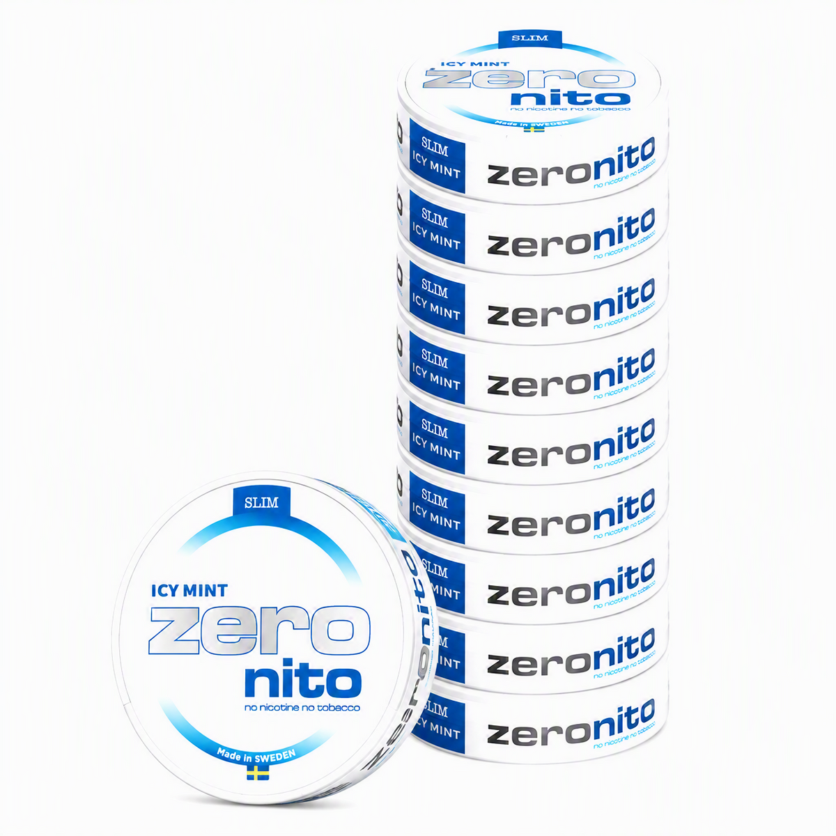 Zeronito Icy Mint nikotin- og tobakksfrie poser med mintsmak 10-pk
