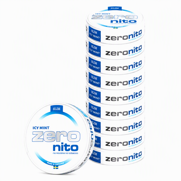 Zeronito Icy Mint nikotin- og tobakksfrie poser med mintsmak 10-pk