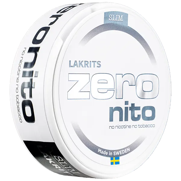 Zeronito Lakrits Slim nikotin- og tobakksfrie poser med lakrissmak