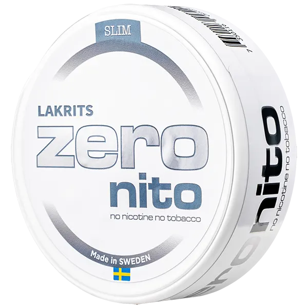 Zeronito Lakrits Slim nikotin- og tobakksfrie poser med lakrissmak