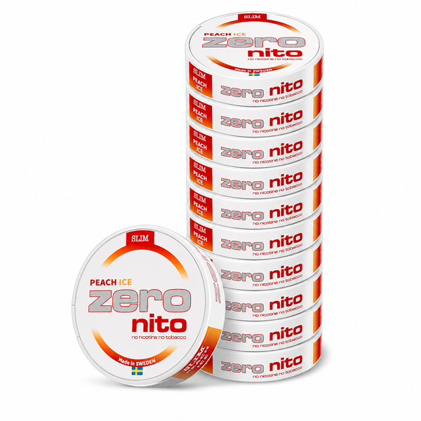 Zeronito Peach Ice nikotinfrie og tobakksfrie poser 10-pk